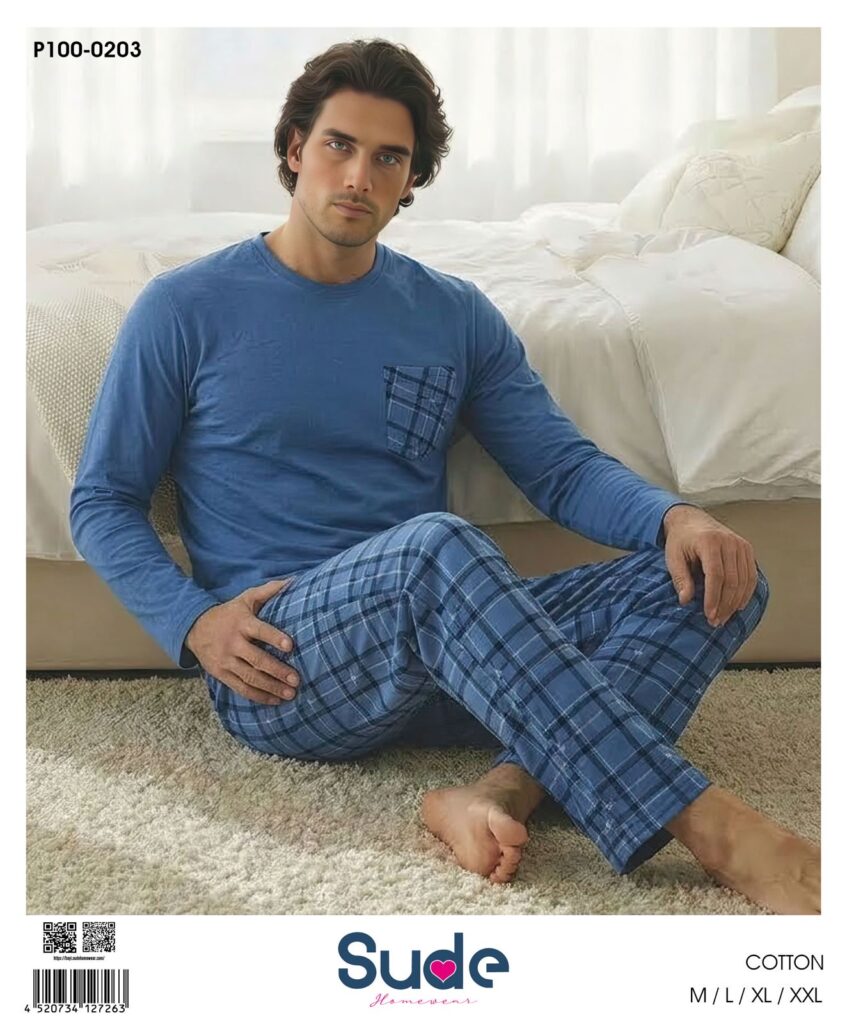 Sude Erkek (Compak) Penye Uzun Kol Pijama Takımı