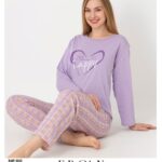 Ercan Kadın Cotton Uzun Kol Pijama Takım