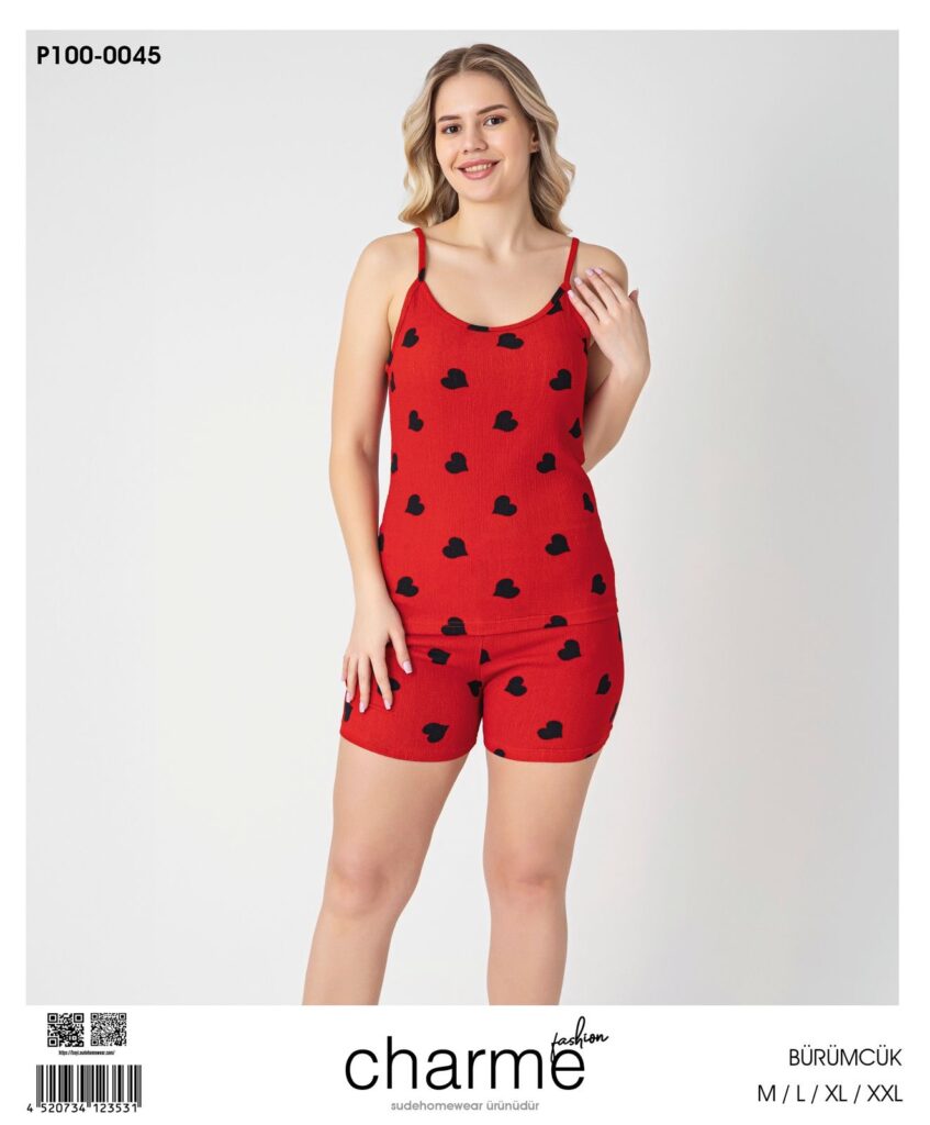 Charme Bürümcük  Şort İp Askılı Takım