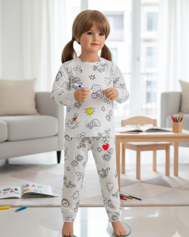 Sude Kids Boyamalı Basic Uzun Kol