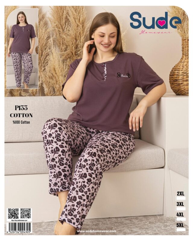 Sude Kadın (Compak) Battal Penye Kısa Kol Uzun Takım