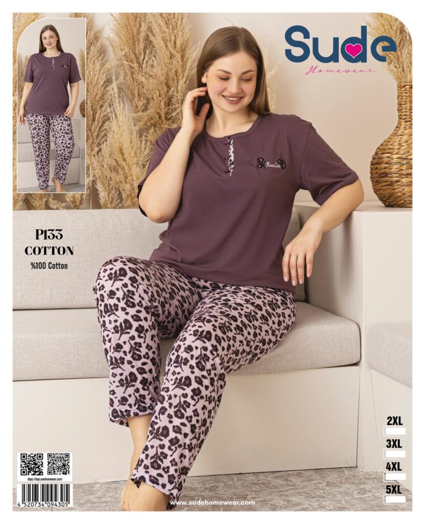 Sude Kadın (Compak) Battal Penye Kısa Kol Uzun Takım