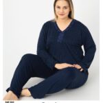 Sude Bamboo Battal Uzun Kol Pijama Takımı