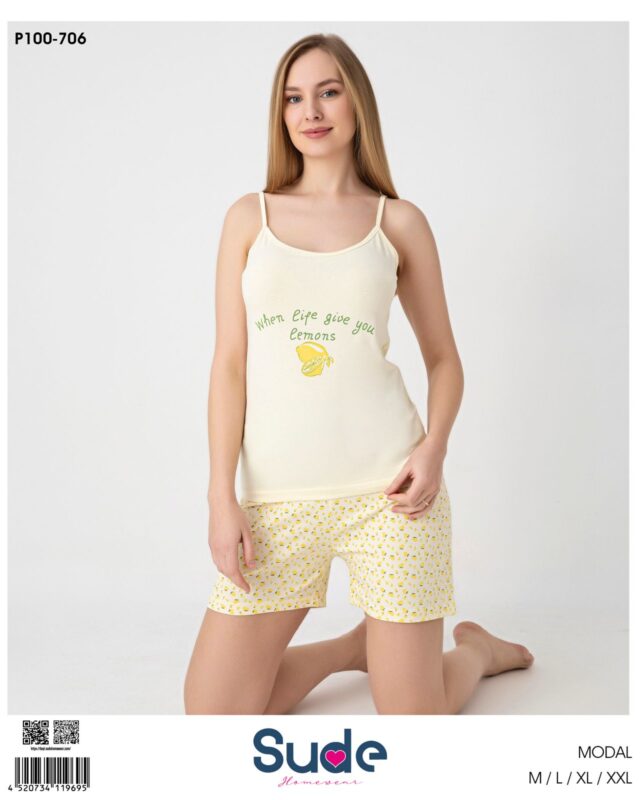 Sude Modal Şort İp Askılı Takım