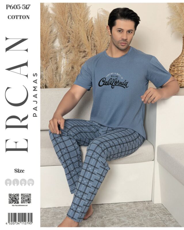 Ercan Erkek Kısa Kol Pijama Takım