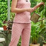 Sude Alaçatı İp Askılı Altı Uzun Pijama Takım