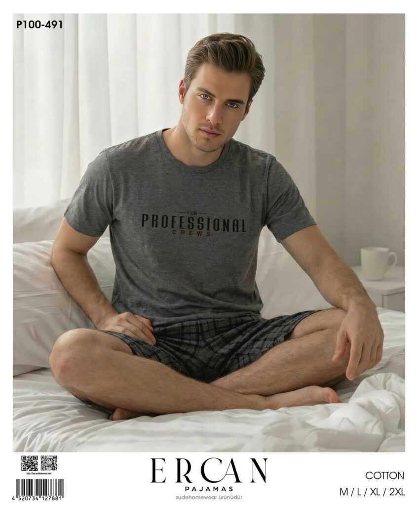 Ercan Cotton Erkek Kısa Şort Takım