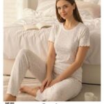Sude Side Kısa Kollu Uzun Pijama Takım