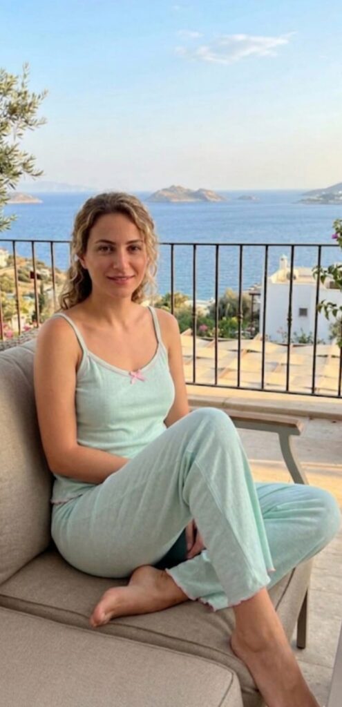 Sude Alaçatı İp Askılı Altı Uzun Pijama Takım