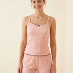 Sude Kadın Pointelle Kısa Şort Askılı Pijama Takım