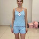 Sude Kadın Pointelle Kısa Şort Askılı Pijama Takım