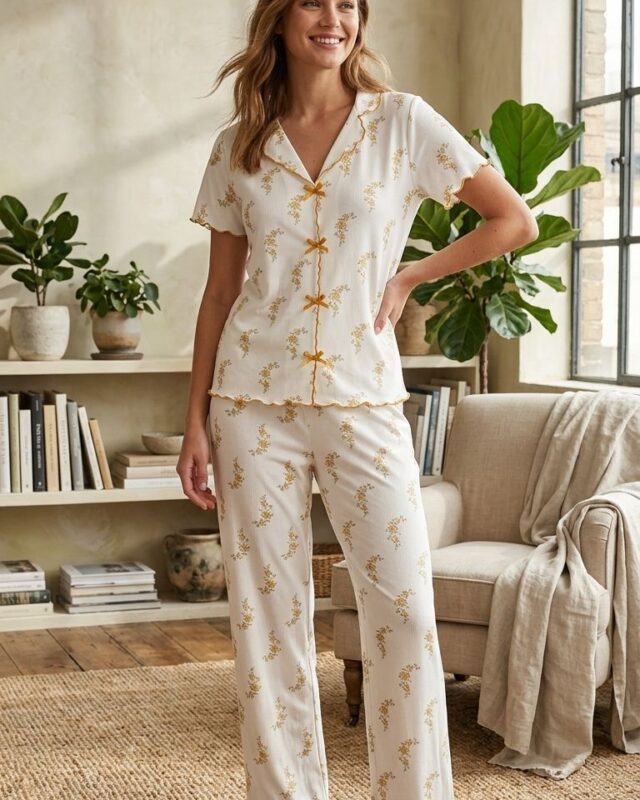 Alaçatı gömlek altı uzun takım