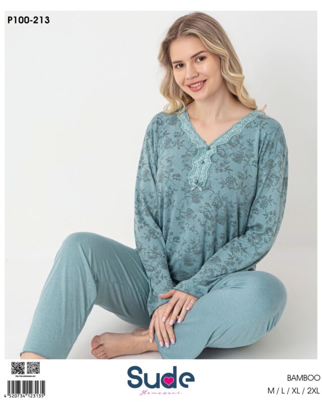 Sude Bamboo Genç Uzun Kol Pijama Takım