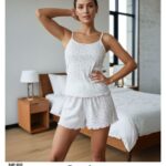 Sude Kadın Pointelle Kısa Şort Askılı Pijama Takım