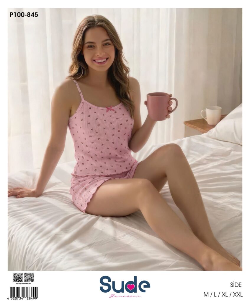 Sude Side Şort İp Askılı Takım