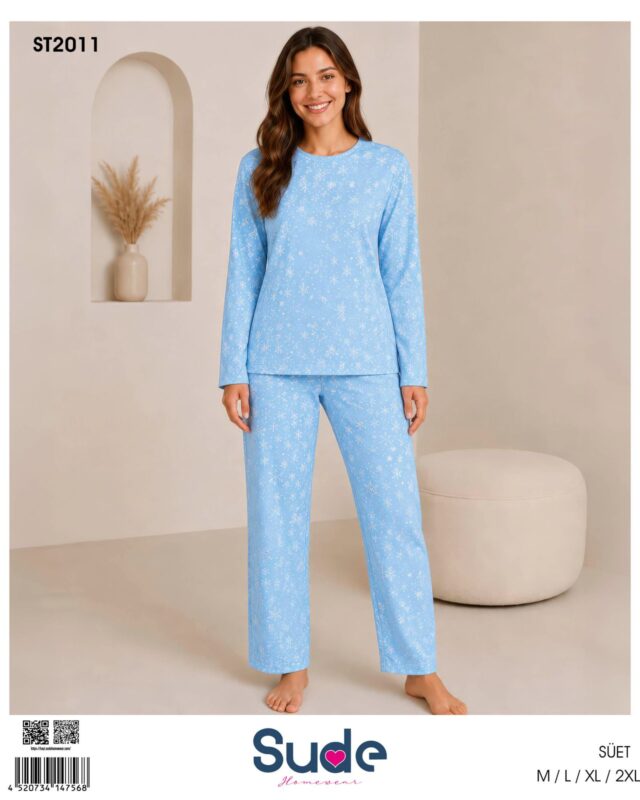 Süet Genç Pijama Takımı
